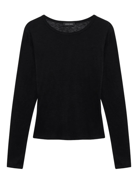  Anine Bing Long-sleeve Sylvie Tee - Black 