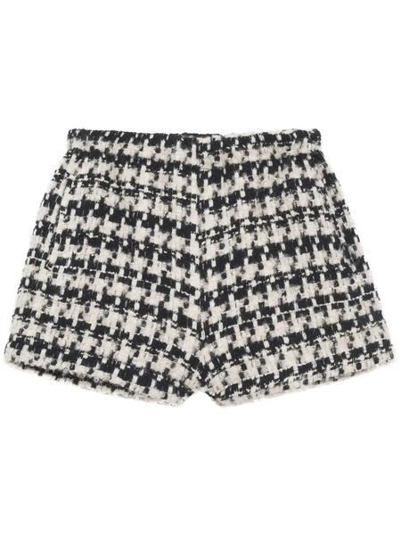  Anine Bing Lyle Houndstooth Shorts - Black 