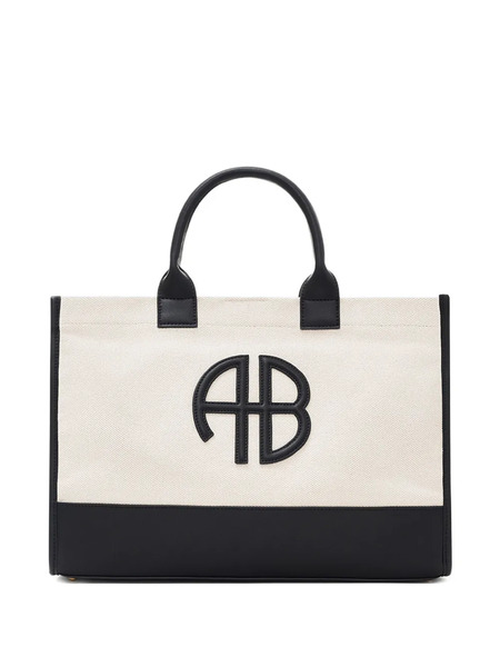  Anine Bing Medium Lara Logo-appliqué Tote Bag - Neutrals 