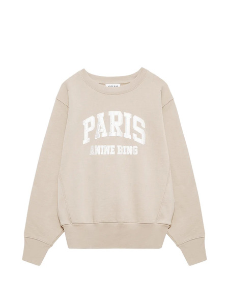  Anine Bing Paris Graphic Print Sweatshirt - Neutrals 
