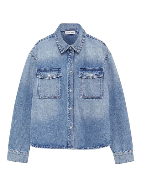  Anine Bing Paxton Shirt - Blue 