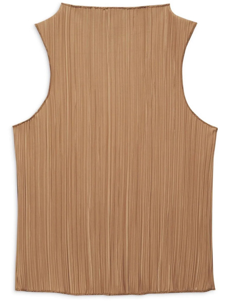  Anine Bing Plissé-effect Top - Brown 