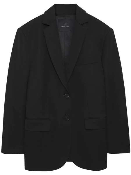  Anine Bing Quinn Single-breasted Wool Blazer - Black 