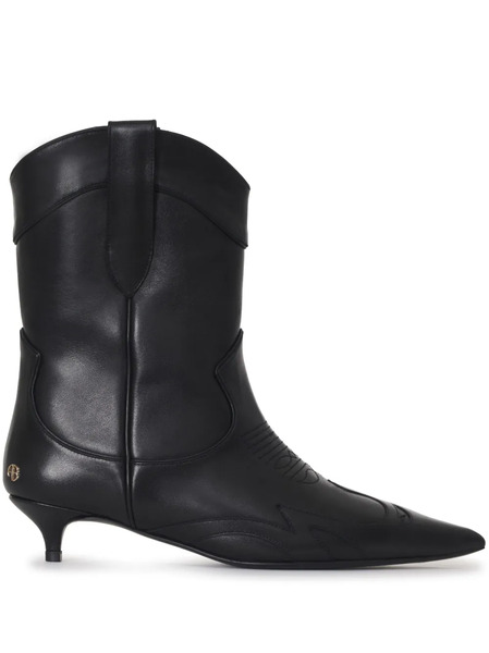  Anine Bing Rae Logo-plaque Boots - Black 