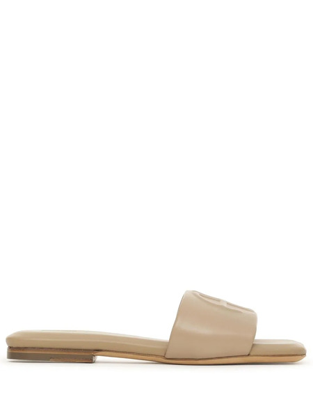  Anine Bing Ria Open-toe Leather Sandals - Neutrals 