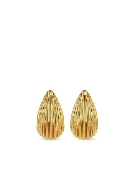  Anine Bing Ribbed Drop Earrings - Gold 