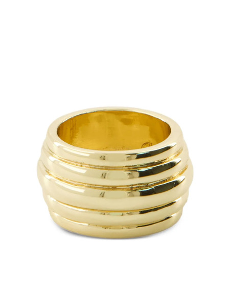  Anine Bing Ribbed Gold Ring 