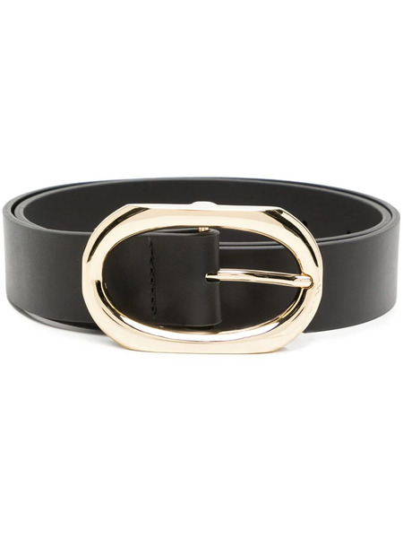  Anine Bing Signature Link Calf-leather Belt - Black 