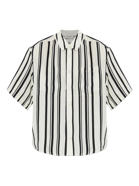  Anine Bing Striped Short-sleeve Shirt - Neutrals 