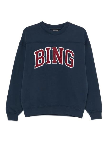  Anine Bing Trenton Logo Blue Sweatshirt 
