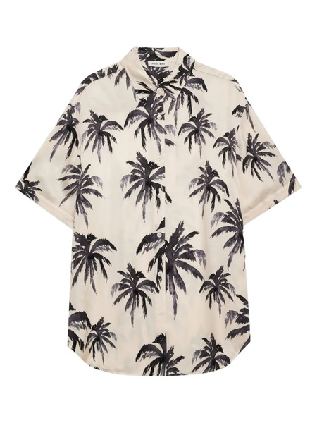  Anine Bing Tristan Palm-print Shirt - Neutrals 