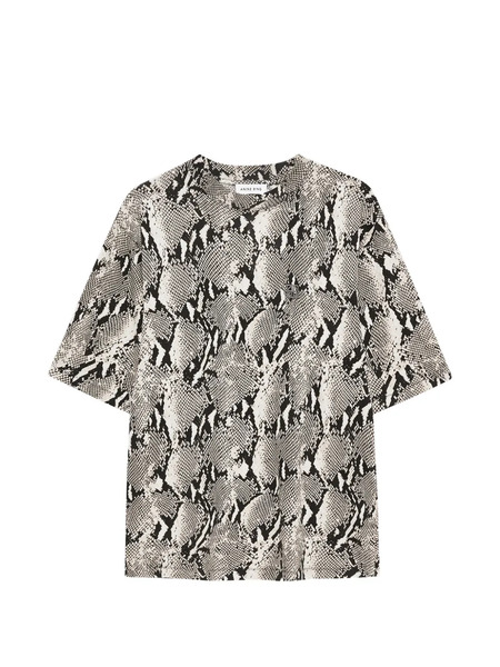  Anine Bing Washed Python Tee T-shirt - Grey 