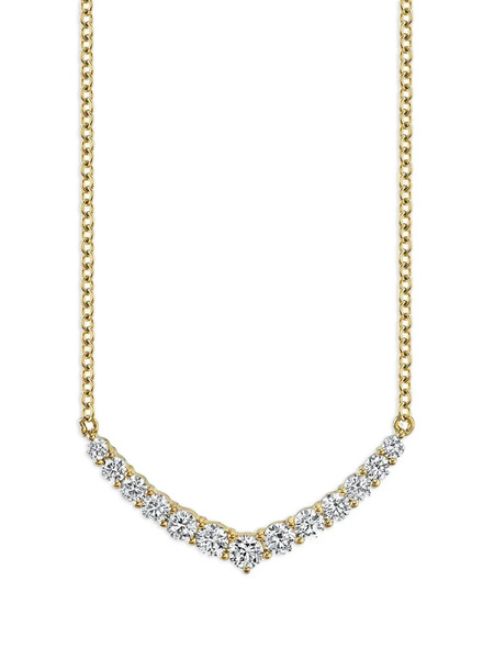  Anita Ko Diamond Curved Necklace - Gold 
