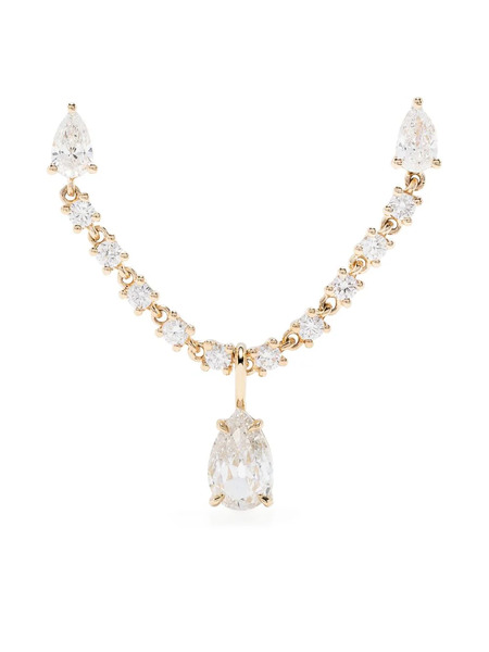  Anita Ko 18kt Yellow Gold Pear Diamond Loop Earring 