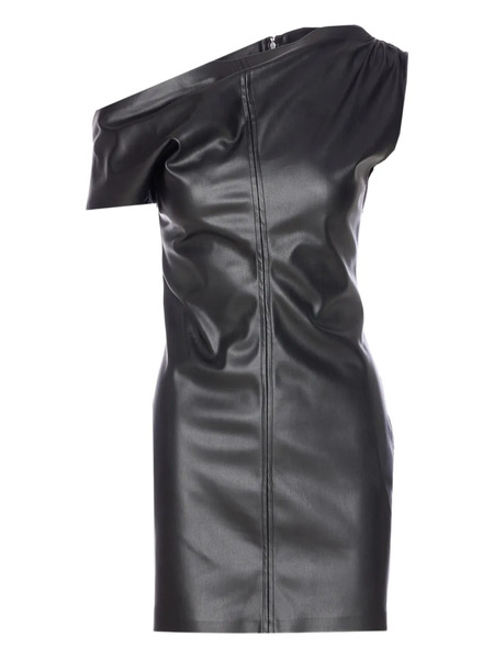  Aniye By Asymmetric Leather-effect Dress - Black 