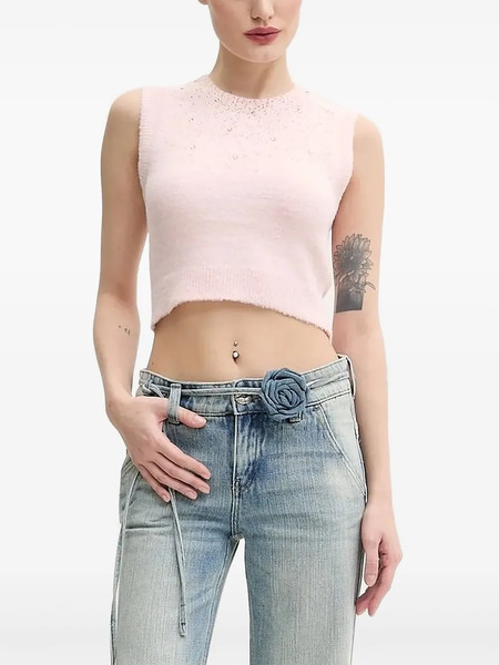  Aniye By Crystal-embellished Sleeveless Top - Pink 