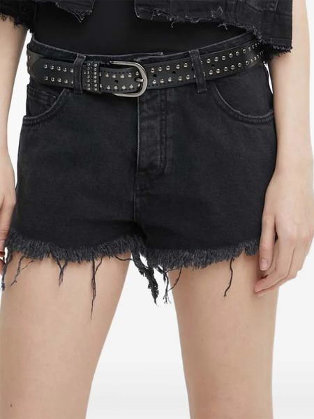  Aniye By Frayed Denim Shorts - Black 