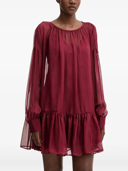  Aniye By Ivette Ruffled Chiffon Mini Dress - Red 