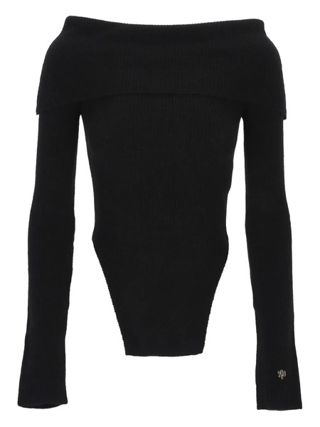  Aniye By Off-shoulder Long-sleeved Top - Black 