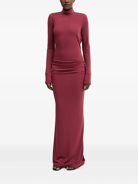  Aniye By Open-back Long Sleeve Maxi Dress - Pink 