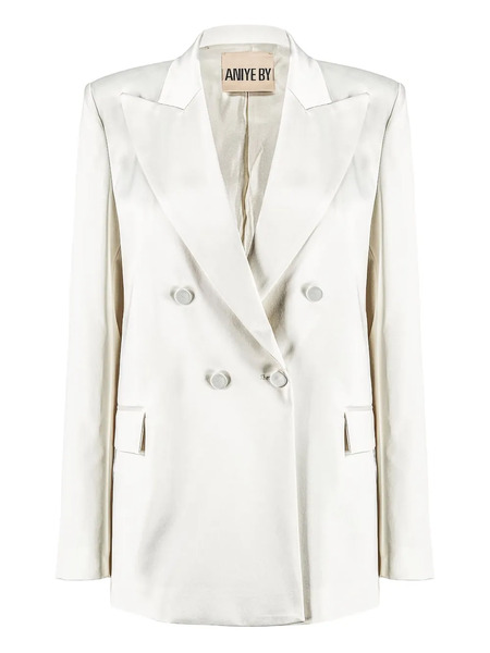  Aniye By Peak-lapel Double-breasted Blazer - White 