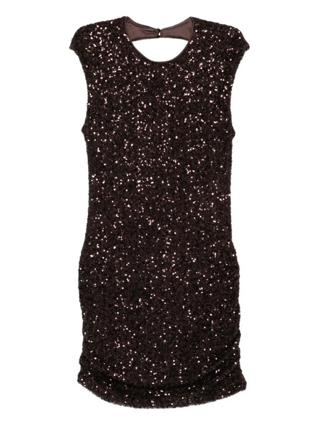 Aniye By Sequinned Cut-out Mini Dress - Brown 