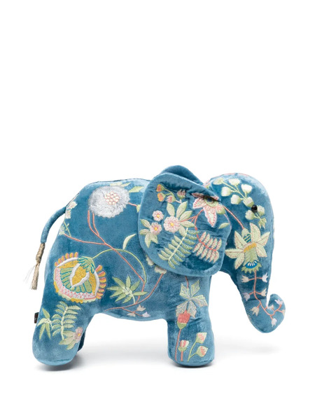  Anke Drechsel Elephant Embroidered Soft Toy - Blue 