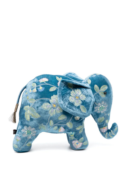  Anke Drechsel Elephant Embroidered Soft Toy - Blue 
