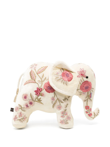  Anke Drechsel Elephant Embroidered Soft Toy - Neutrals 