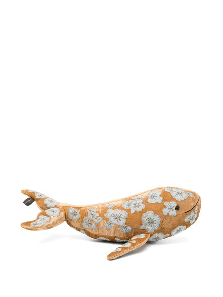  Anke Drechsel Whale Embroidered Soft Toy - Brown 
