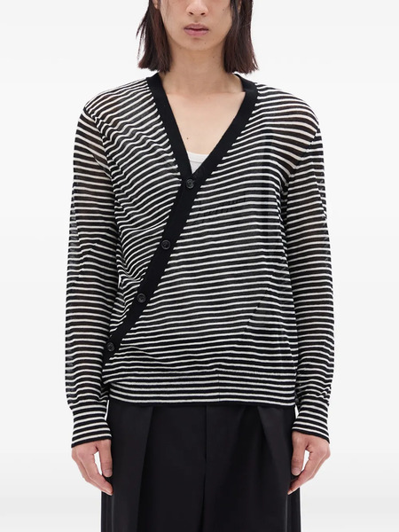  Ann Demeulemeester Abram Striped Button Cardigan - Black 