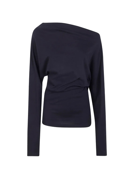  Ann Demeulemeester Asymmetric-shoulder Top - Black 
