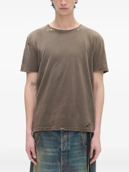  Ann Demeulemeester Baptist Distressed T-shirt - Brown 