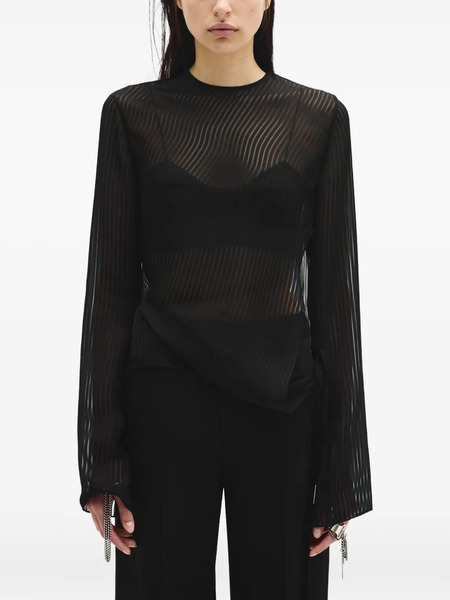  Ann Demeulemeester Benonia Long-sleeve Blouse - Black 
