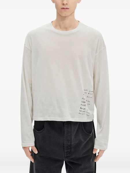  Ann Demeulemeester Bike Printed Long-sleeve T-shirt - Neutrals 