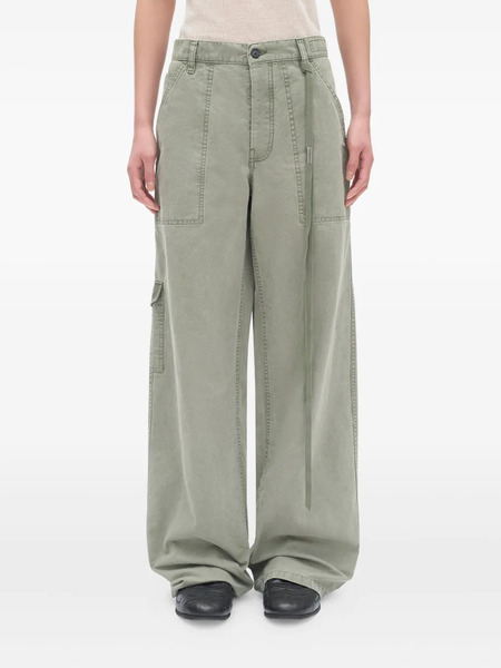  Ann Demeulemeester Cargo Cotton Trousers - Green 