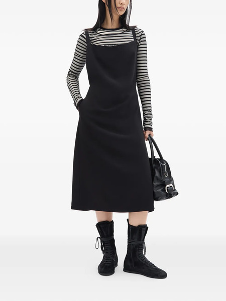  Ann Demeulemeester Desi Square-neck Midi Dress - Black 