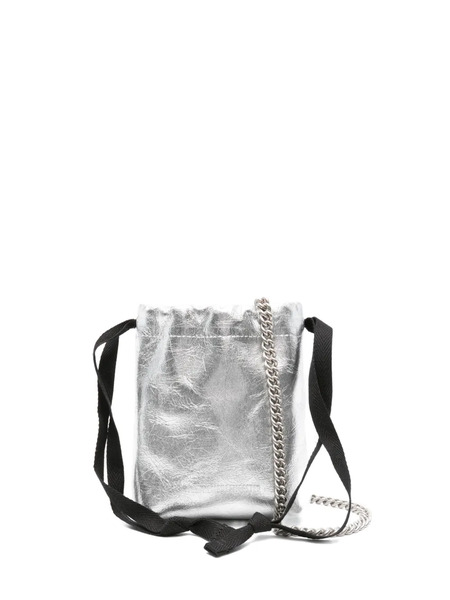  Ann Demeulemeester Gael Drawstring Chain Mini Bag - Grey 