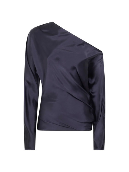  Ann Demeulemeester One-shoulder Long-sleeve Top - Black 