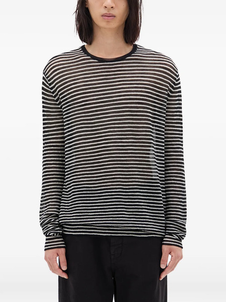  Ann Demeulemeester Racin Striped Sweater - Black 
