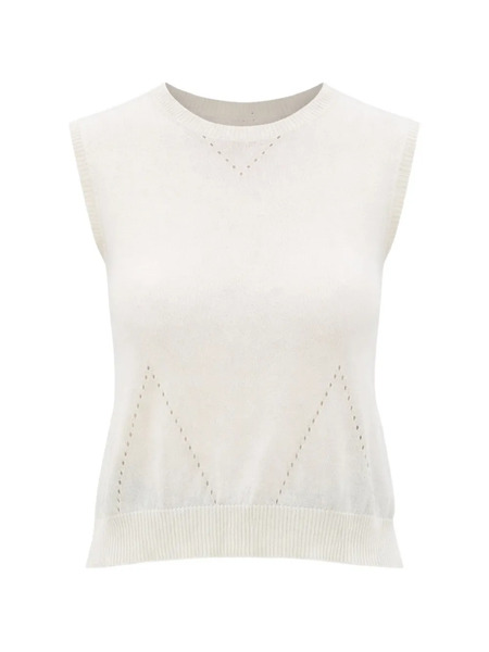  Ann Demeulemeester Roka Sleeveless Top - White 