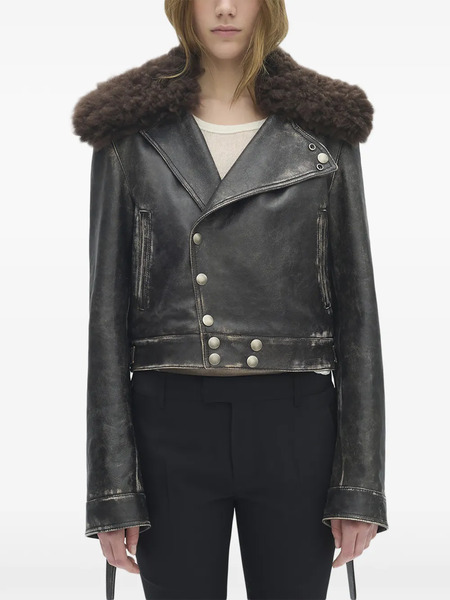  Ann Demeulemeester Shearling-collar Jacket - Black 