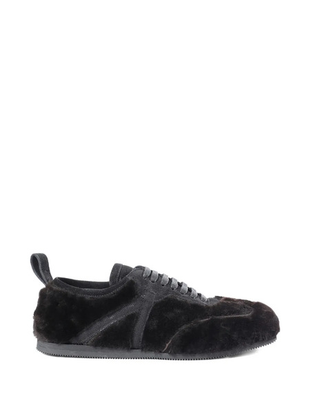  Ann Demeulemeester Shorn Shearling Sneakers - Black 