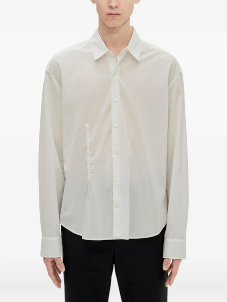  Ann Demeulemeester Text-print Cotton Shirt - White 