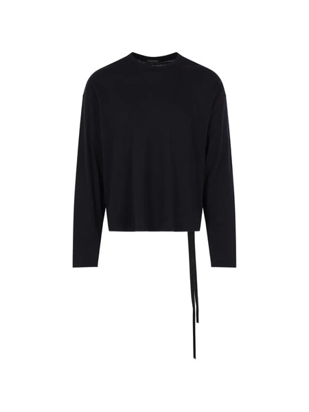  Ann Demeulemeester Tie-detail T-shirt - Black 