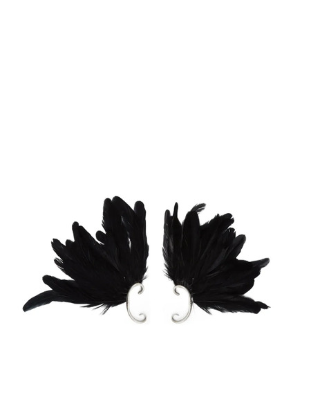  Ann Demeulemeester Tona Feather Ear Cuff - Silver 
