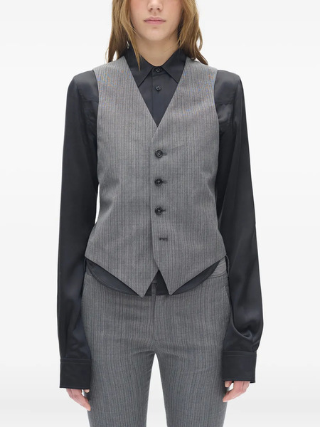  Ann Demeulemeester V-neck Waistcoat - 083 Grey 