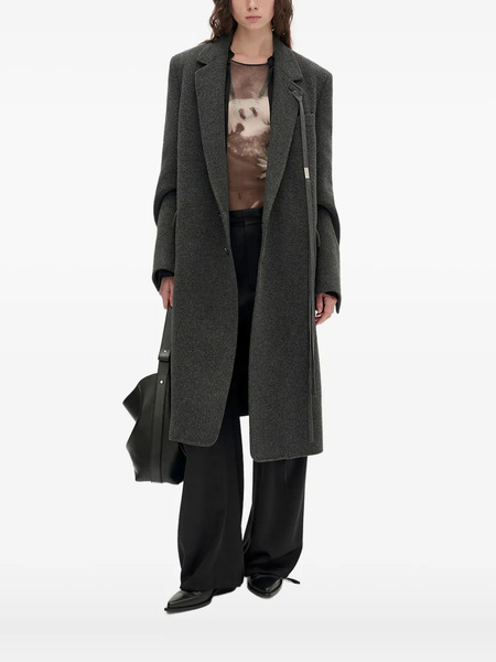  Ann Demeulemeester Viv Buttoned-cuffs Coat - Grey 