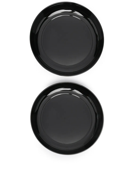  Ann Demeulemeester X Serax Set Of Two Ceramic High Plates - Black 