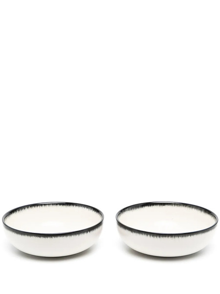  Ann Demeulemeester X Serax Set Of Two High Plates - White 